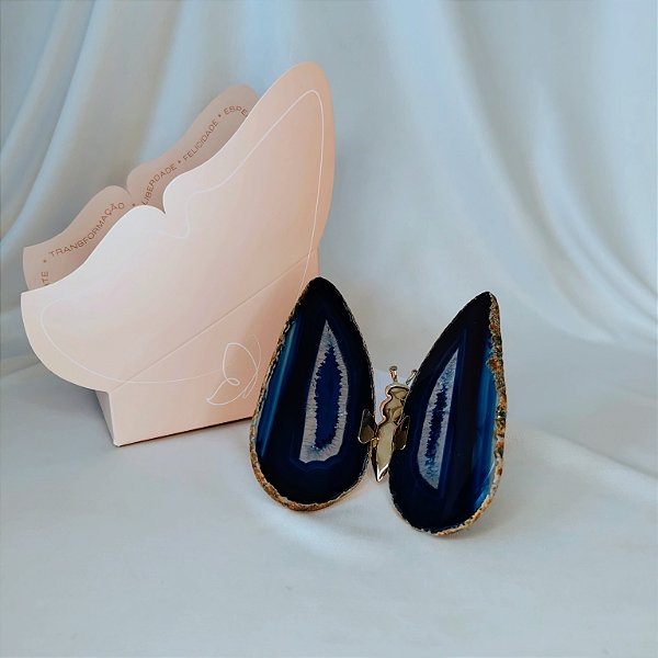 Borboleta Ágata Azul - Coleção Asas