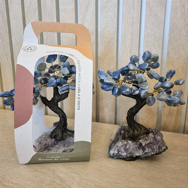 Árvore Quartzo  Azul G - Coleção Árvore da Vida