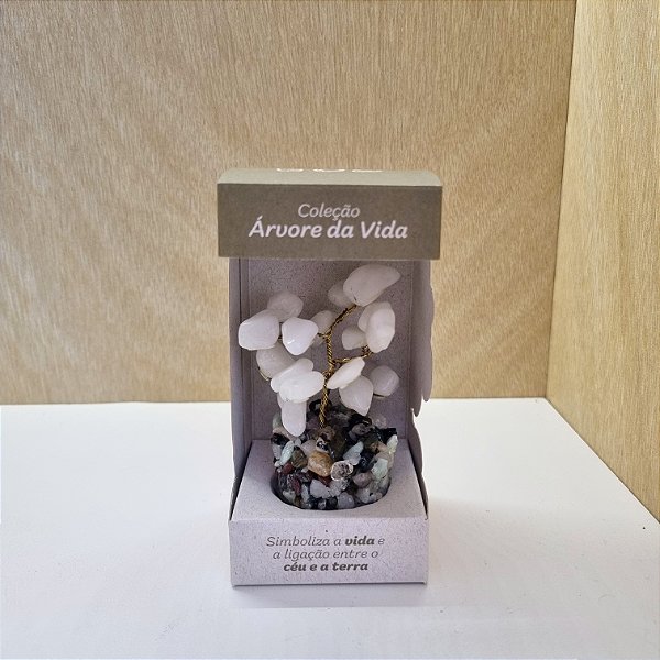 Mini Árvore Quartzo Branco - Coleção Árvore da Vida