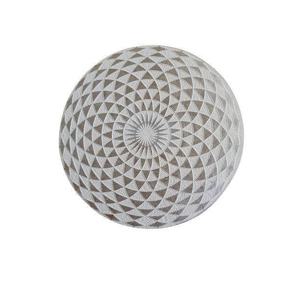 Placa de Selenita Redonda Mandala Torus - 10cm