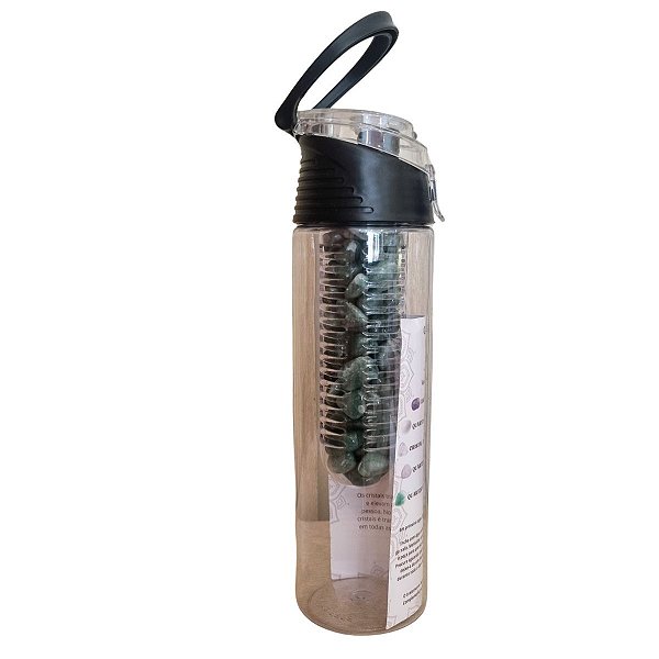 Garrafa para Infusão Elixir de Pedras Naturais - Quartzo Verde - 700ml