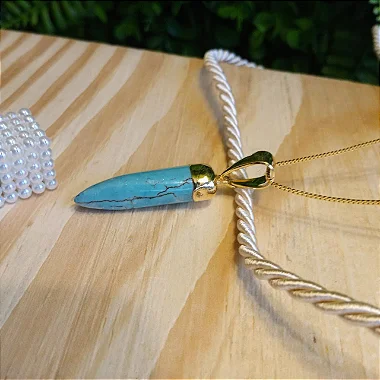 Colar Dente de Sabre Turquesa