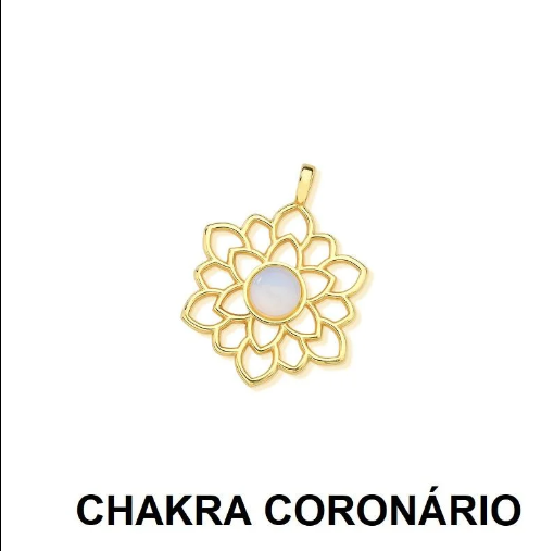 Pingente Chakras - Coronário - Folheado a Ouro