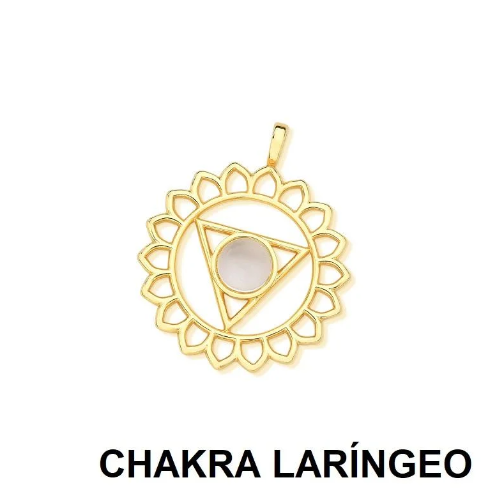 Pingente Chakras - Laríngeo - Folheado a Ouro