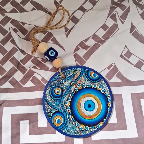 Móbile Olho Grego Porcelana 7cm - Mandala