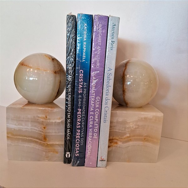 Aparador de Livro Cubo e Bola Ônix Verde