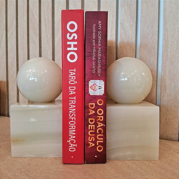 Aparador de Livro Cubo e Bola Ônix Verde