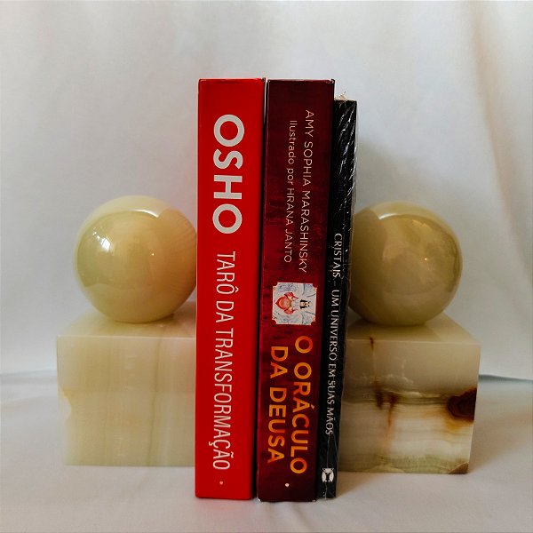 Aparador de Livro Cubo e Bola Ônix Verde