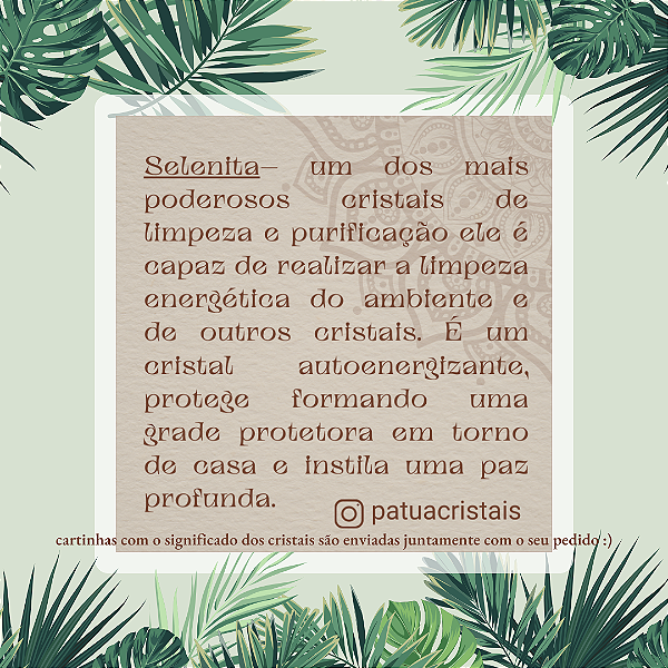 Selenita Laranja Bruta - Base de Ferro