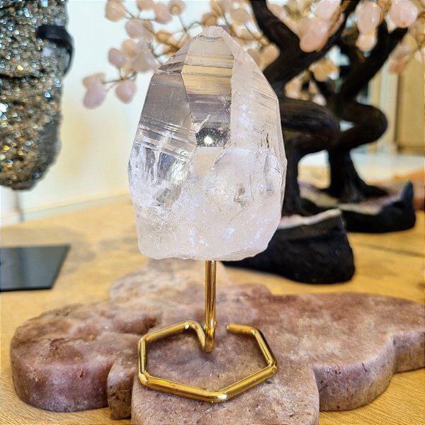 Cristal de Quartzo - Base de Ferro