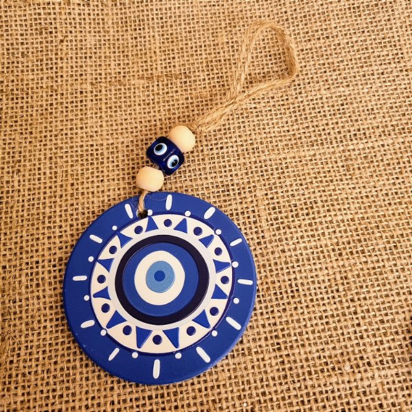 Móbile Olho Grego Porcelana 7cm - Mandala Sol