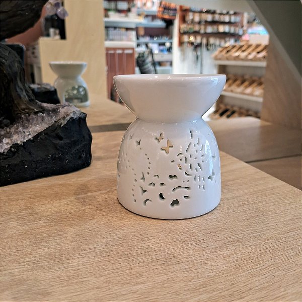 Recho Cerâmica Branco Arabesco Jardim