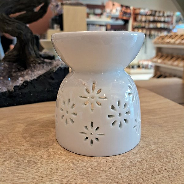 Recho Cerâmica Branco Arabesco Estrelas