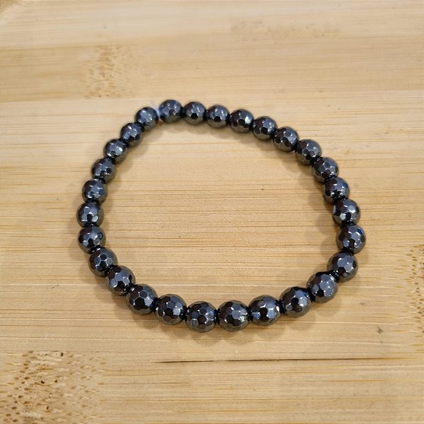Pulseira Hematita facetada 6mm