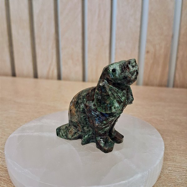 Mini Estatueta Cachorro Serpentinita