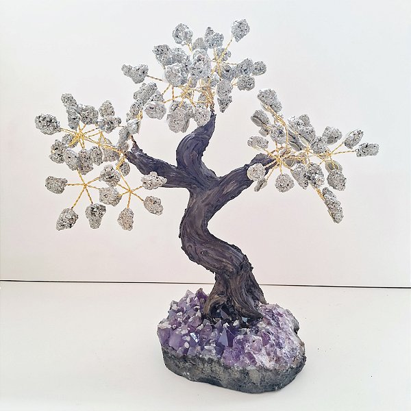 Árvore Pirita - Base Ametista - 24 Galhos