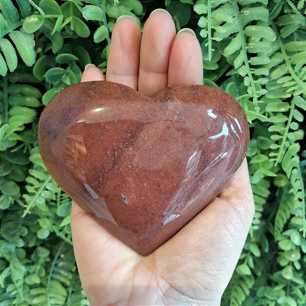 Coração Jaspe Vermelho G - Força DES