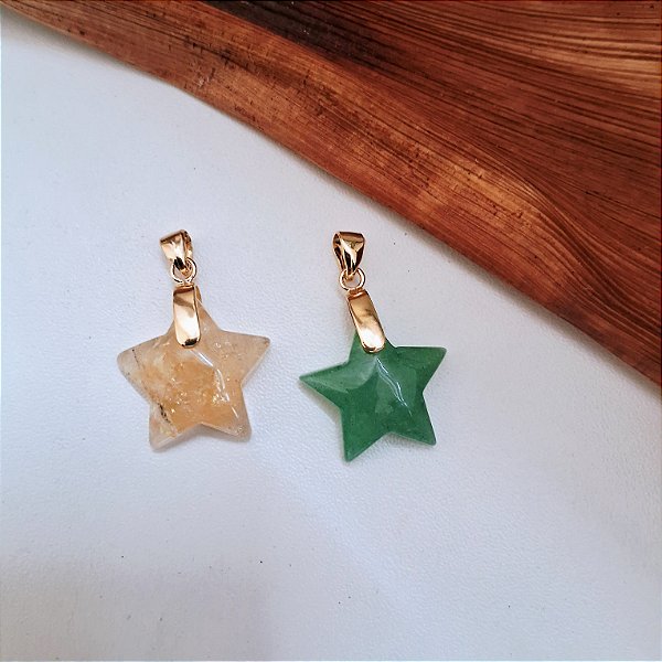 Pingente Estrela - Folheado a Ouro