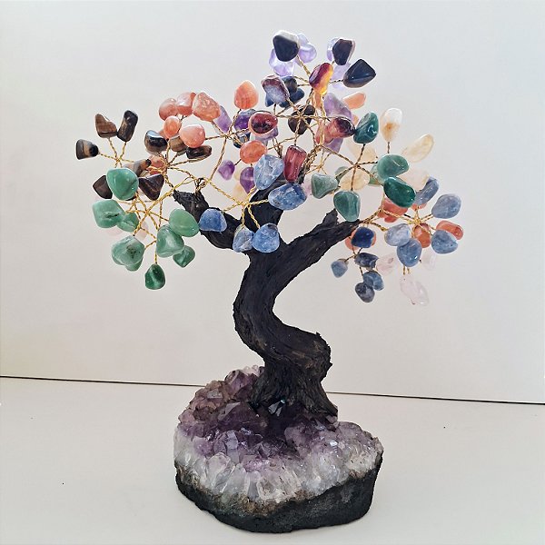 Árvore Chakras - Base Ametista - 24 Galhos