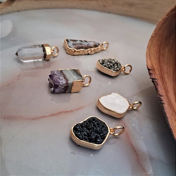 Pingente Colar / Pulseira - Ródio Branco