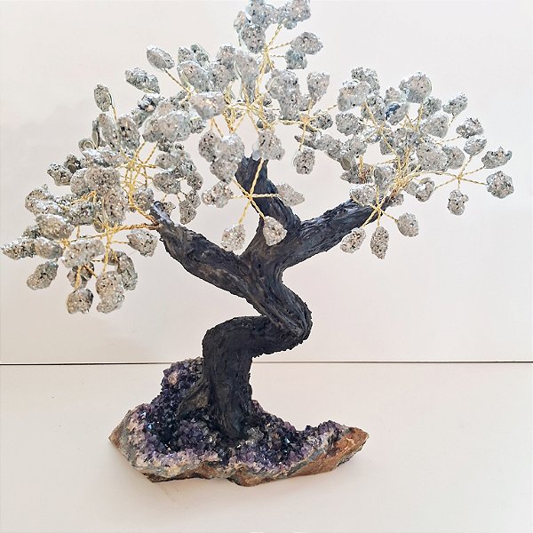 Árvore Pirita - Base Ametista - 36 Galhos