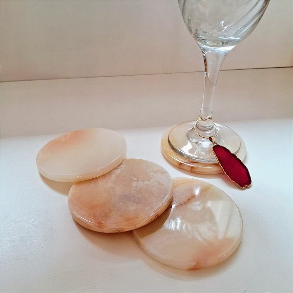 Kit Porta Copos Ônix Verde - 4 unidades