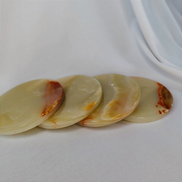 Kit Porta Copos Ônix Verde - 4 unidades