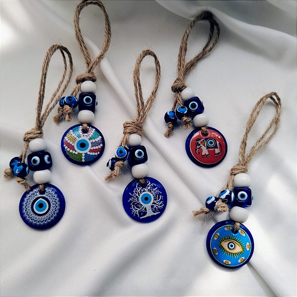 Móbile Olho Grego PP com Juta