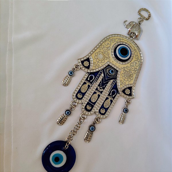 Móbile Elefante, Mão Hamsá e Olho Grego