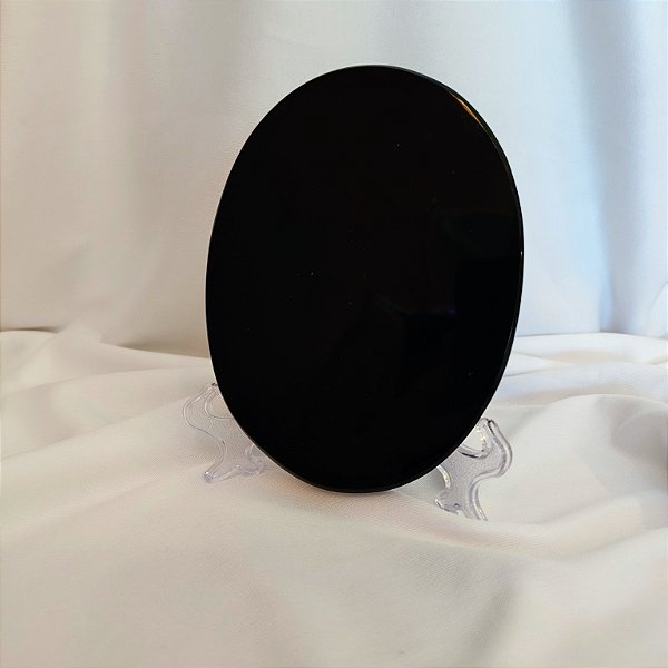 Espelho Obsidiana Negra - Oval