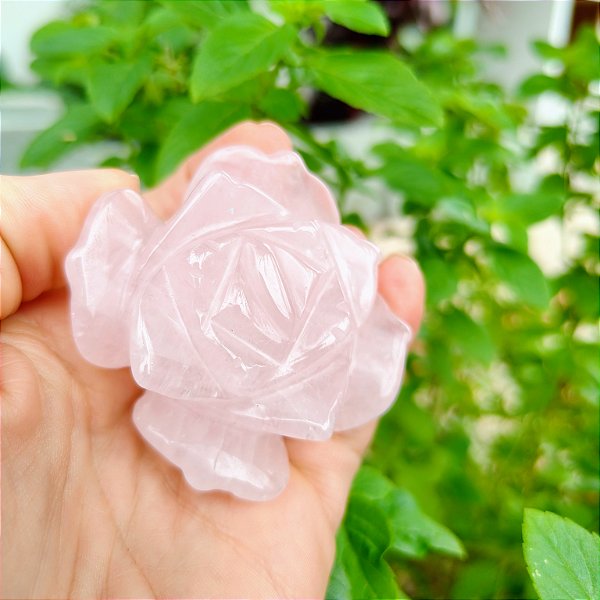 Flor de Lótus Quartzo Rosa