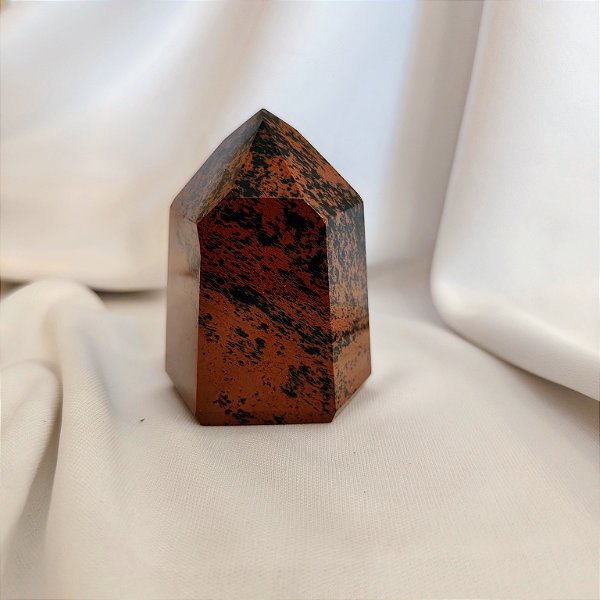 Ponta Polida Obsidiana Mogno