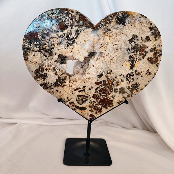 Coração Ametista Rosa