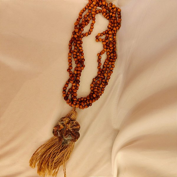 Colar de Mesa Flor de Calcedônia - Sementes Brasileiras