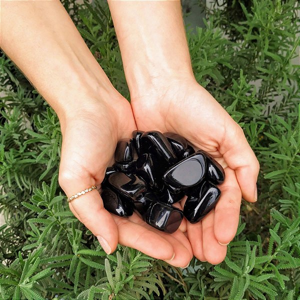 Obsidiana Negra Rolada - Proteção/Verdade
