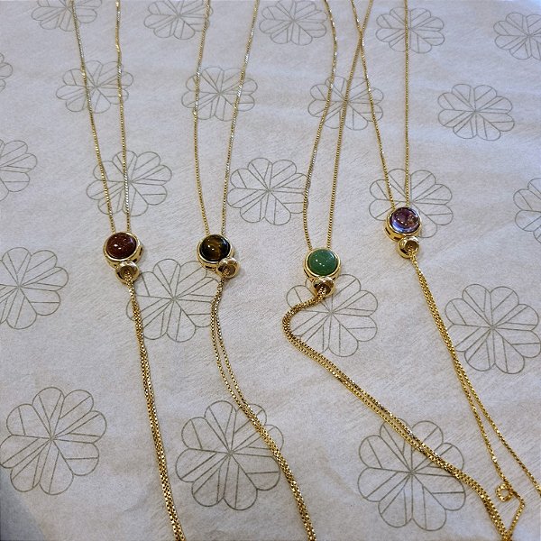 Colar Gravata Pingo - Folheado a Ouro