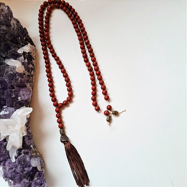 Japamala Jaspe Vermelha 8mm - 108 Contas