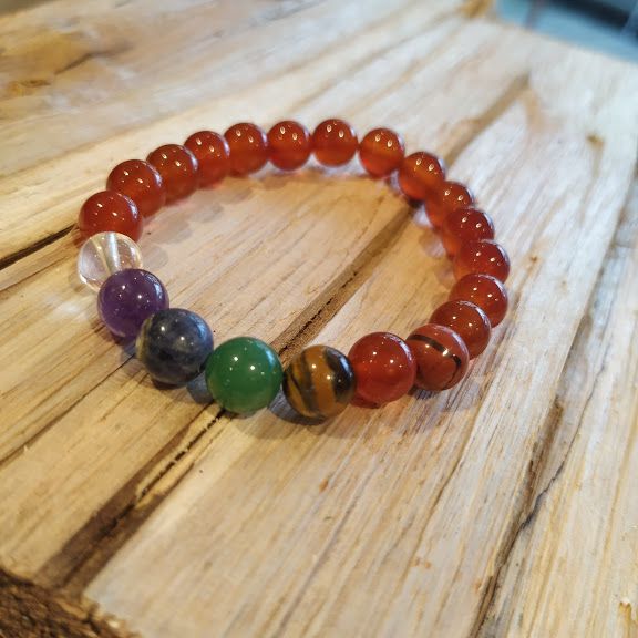 Pulseira Cornalina 7 Chakras