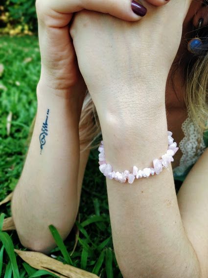 Pulseira de Quartzo Rosa