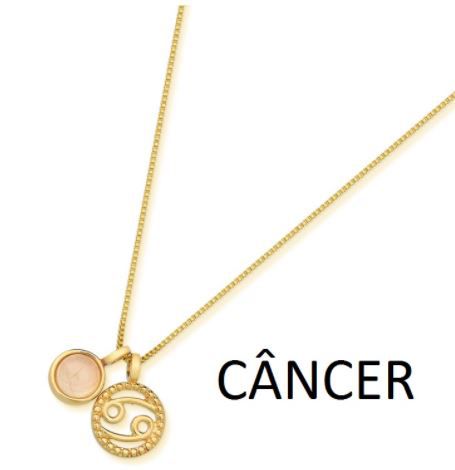 Colar Signo Câncer - Folheado a Ouro
