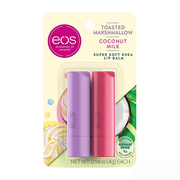 Eos Lip Balm Stick Toasted Marshmallow & Coconut Milk - Hidratante Labial