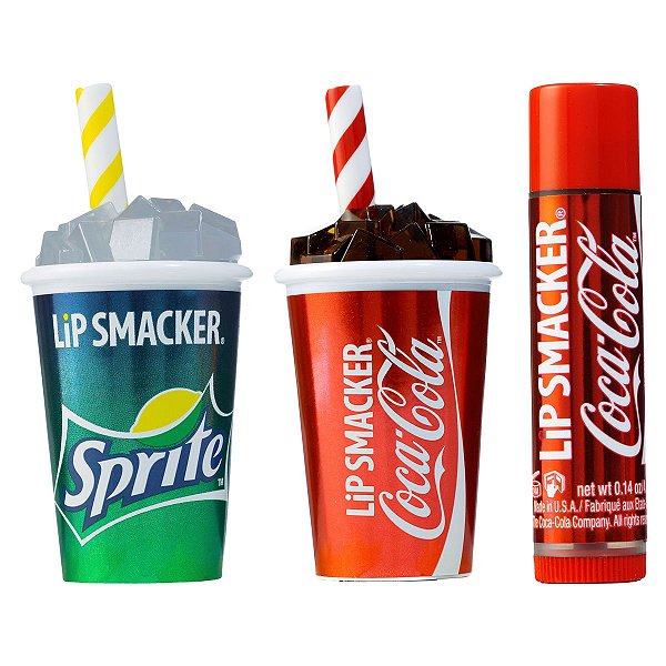 Lip Balm Coca-Cola E Sprite Lip Smacker - Hidratante Labial - Kit Com 3 Unidades