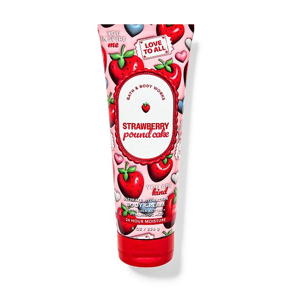 Bath & Body Works - Creme Hidratante Corporal Body Cream Strawberry Pound Cake
