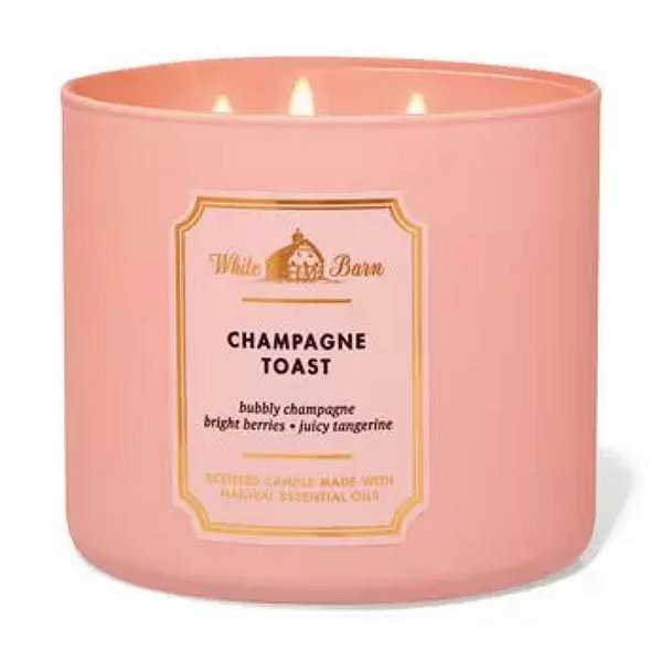 Bath Body & Works - Vela Aromática 3 Pavios Wick Candles Champagne Toast