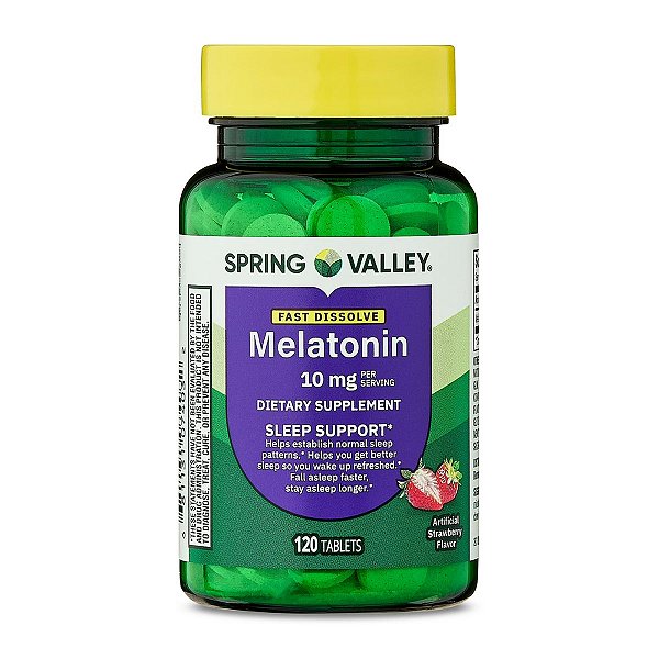 Melatonina 10mg - 120 Tablets Fast Dissolve Spring Valley