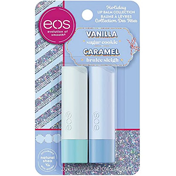 Eos Lip Balm Bastão Vanilla Sugar Cookie & Caramel Brulée - Hidratante Labial