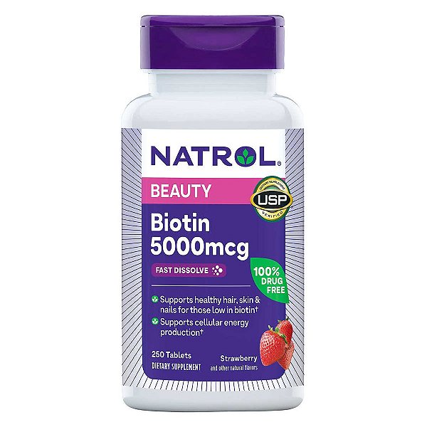 Biotina 5.000 Mcg Fast Dissolve - Natrol Biotin 250 tabletes