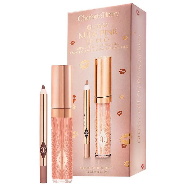Charlotte Tilbury - Kit Mini Gloss e Lápis De Boca Mini Glossy Pink Lip Gloss + Lip Liner