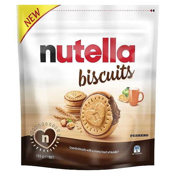 Nutella Biscuits Hazelnut Spread With Cocoa Sandwich Cookies 193g