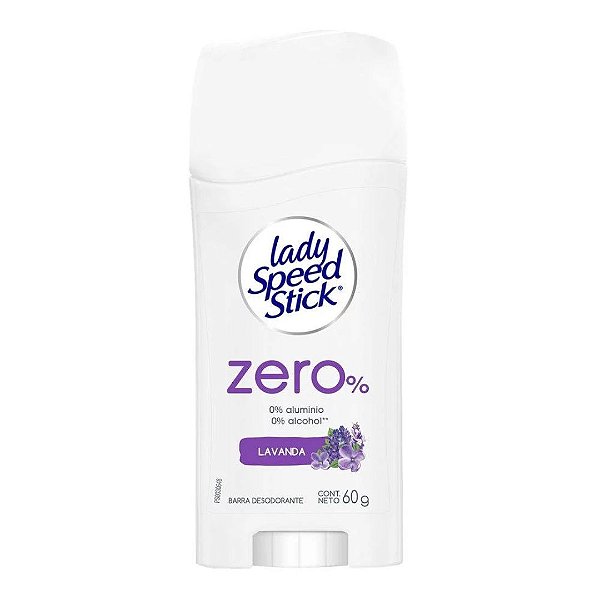 Desodorante Lady Speed Stick Zero Sem Alumínio Lavanda 60g